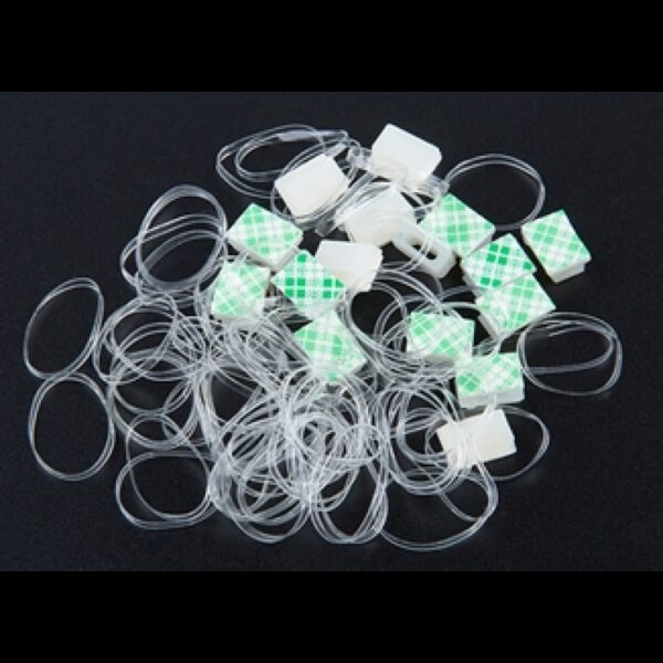 Makeblock Neuron Fasteners 16 kpl ja kuminauhat 80 kpl P1040021