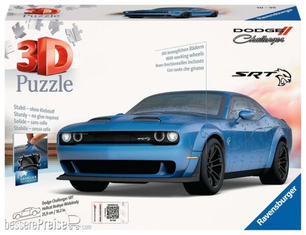 Dodge Challenger, 3D palapeli 108 palaa, Ravensburger