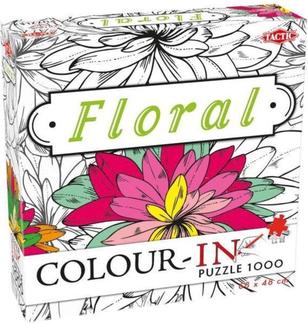 FLORAL Color-in palapeli 1000 palaa, TACTIC