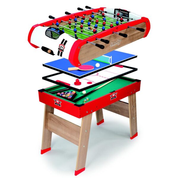 Puinen 4 in 1 Pelipöytä/setti Smoby