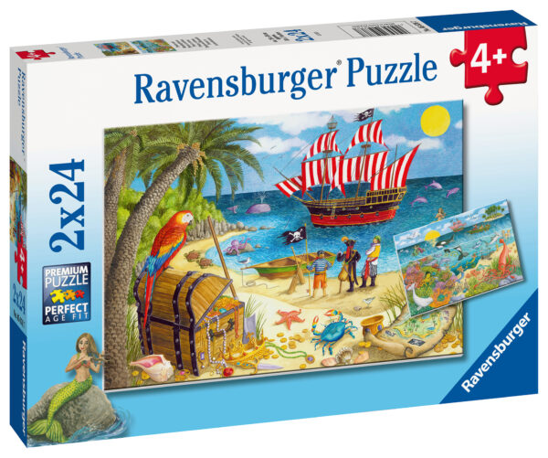 Merirosvot ja merenneidot, palapeli 2x24 palaa, Ravensburger