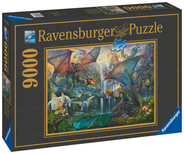 Lohikäärmeiden metsä, palapeli 9000 palaa, Ravensburger