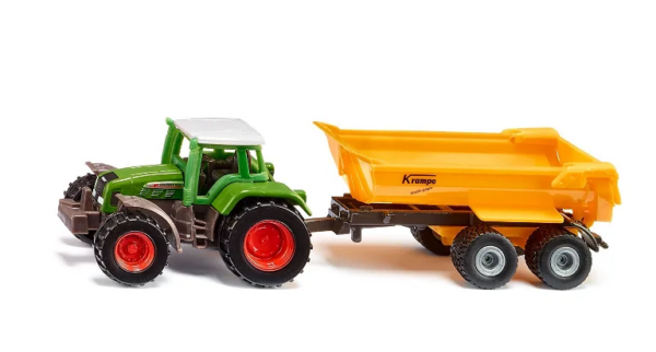 SIKU 1605 Fendt traktori ja Krampe kippi peräkärry