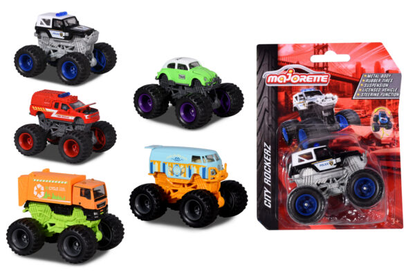Majorette Monster Cars City Rockerz 5 Different