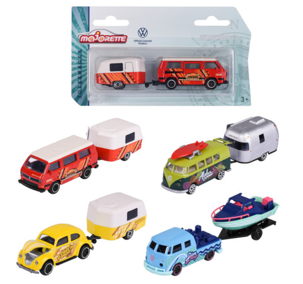 VW auto + traileri 4 eril, Simba Majorette