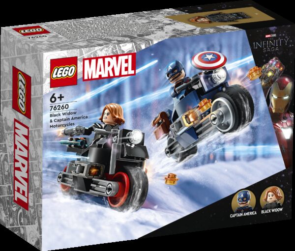 LEGO MARVEL Super Heroes Black Widow ja Captain America moottoripyörineen 76260