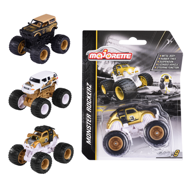 Simba Majorette Monsteriauto Rockerz kultainen, 3 erilaista