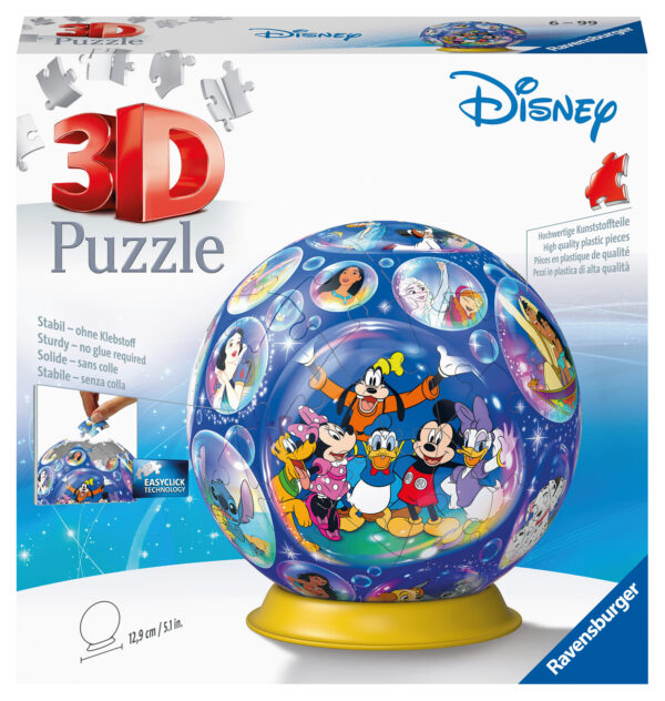 Disneyn hahmoja, 3D palapelipallo 72 palaa, Ravensburger