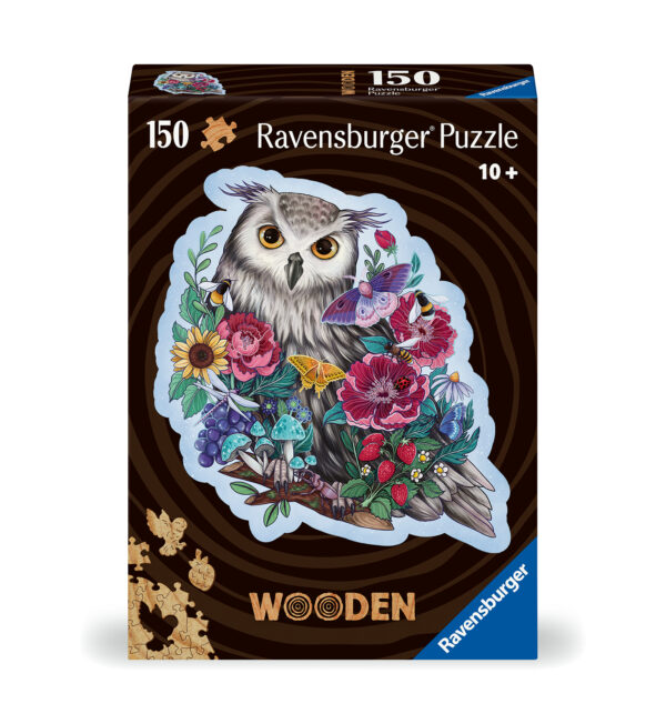 Mystinen pöllö, puinen palapeli 150 palaa, Ravensburger