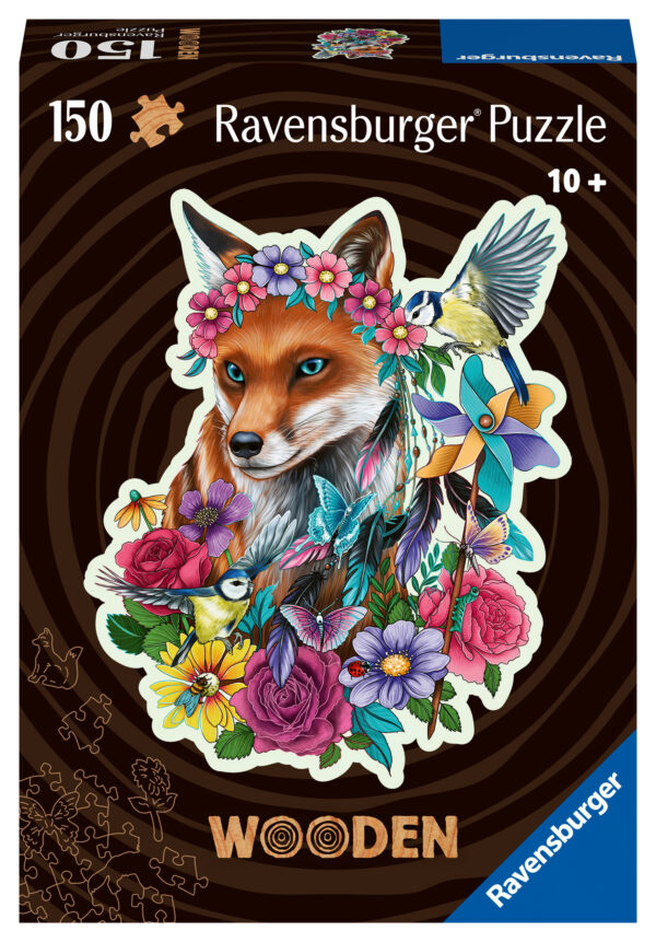 Värikäs kettu, puinen palapeli 150 palaa, Ravensburger