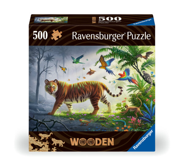 Tiikeri viidakossa, puinen palapeli 500 palaa, Ravensburger