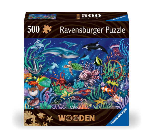 Vedenalainen maailma, puinen palapeli 500 palaa, Ravensburger
