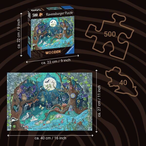 Fantasiametsä, puinen palapeli 500 palaa, Ravensburger - Image 3