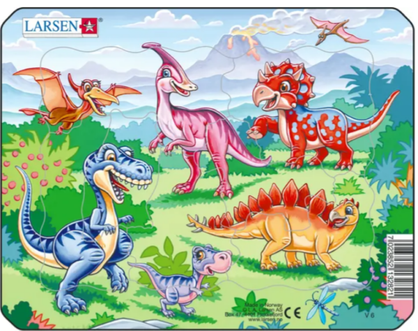 Playful Dinosaurs 7p kehyspalapeli, Larsen - Image 2