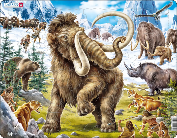 Mammoths Being Hunted in Prehistoric Times 64p kehyspalapeli, Larsen