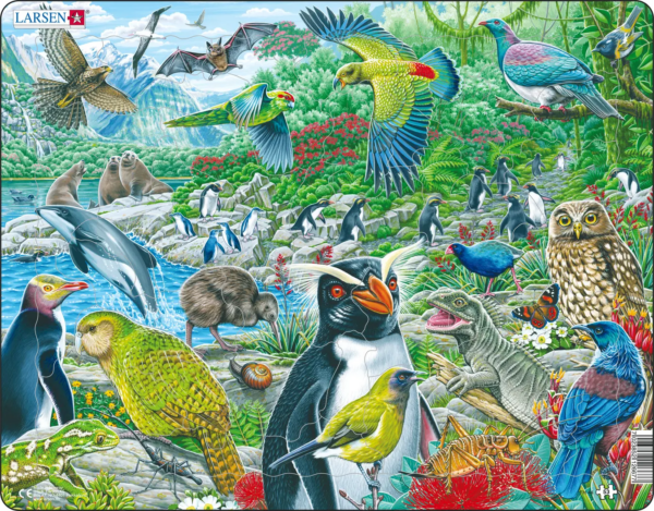 New Zealand's Picturesque Wildlife 53p kehyspalapeli, Larsen