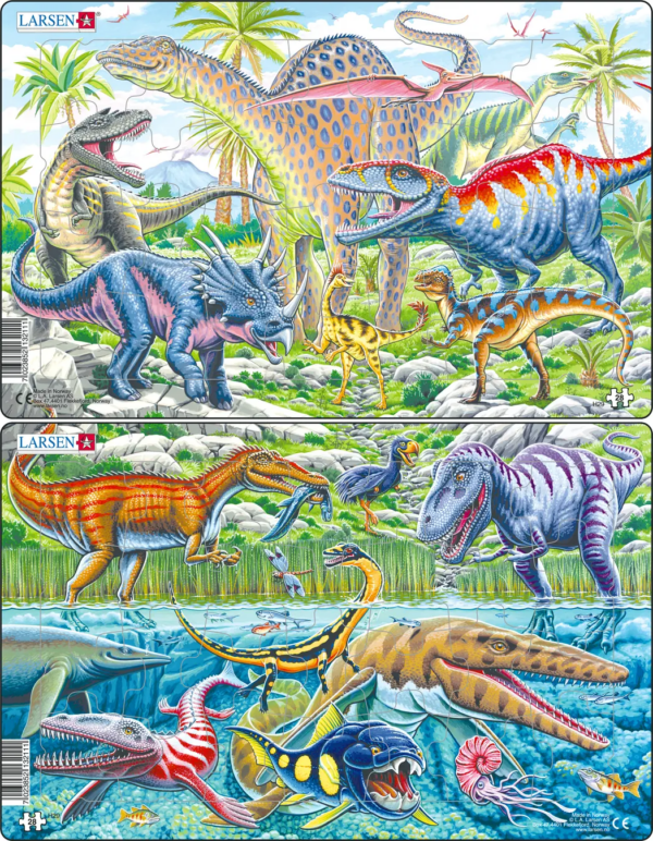 Villieläimiä dinosaurusten aikana 28p kehyspalapeli, Larsen