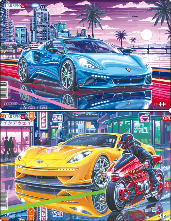 Elegant Sports Cars in the City 30p kehyspalapeli, Larsen
