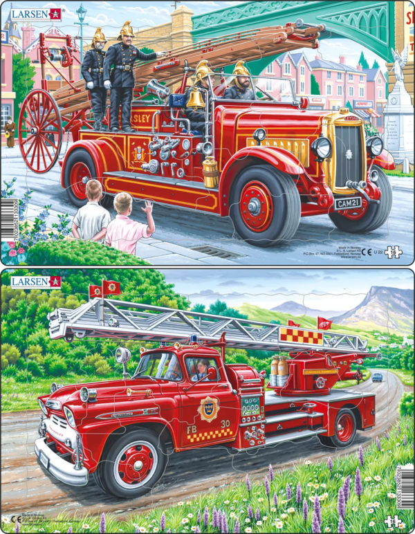Fire truck on its way to a fire 16p kehyspalapeli, Larsen