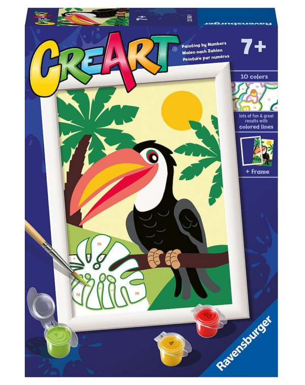 Maalaa numeroiden mukaan "Toucan in the jungle" Ravensburger
