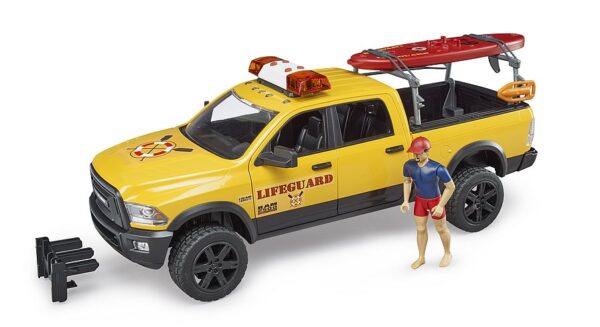 BRUDER 02506 Dodge Ram 2500, hengenpelastaja ja SUP-lauta