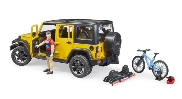 BRUDER 02543 Jeep Wrangler Rubicon ja Maastopyöräilijä - Image 2
