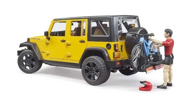 BRUDER 02543 Jeep Wrangler Rubicon ja Maastopyöräilijä - Image 3