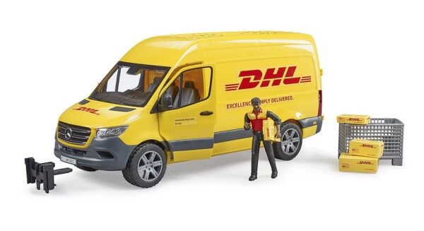 BRUDER 02671 MB Sprinter DHL kuljettajalla