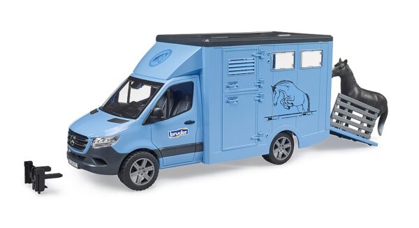BRUDER 02674 MB Sprinter hevoskuljetusauto ja hevonen