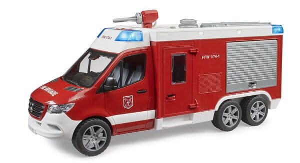 BRUDER 02680 MB Sprinter paloauto vesitykillä, mukana valo ja äänimoduuli