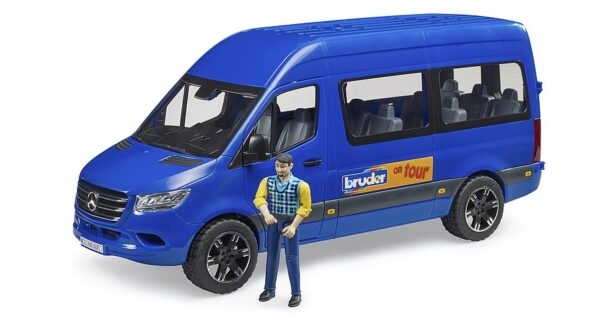 BRUDER 02681 MB Sprinter Transfer matkabussi ja kuljettaja