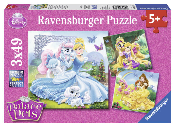 Tuhkimo ja Belle, 3x49 palaa, Ravensburger palapeli