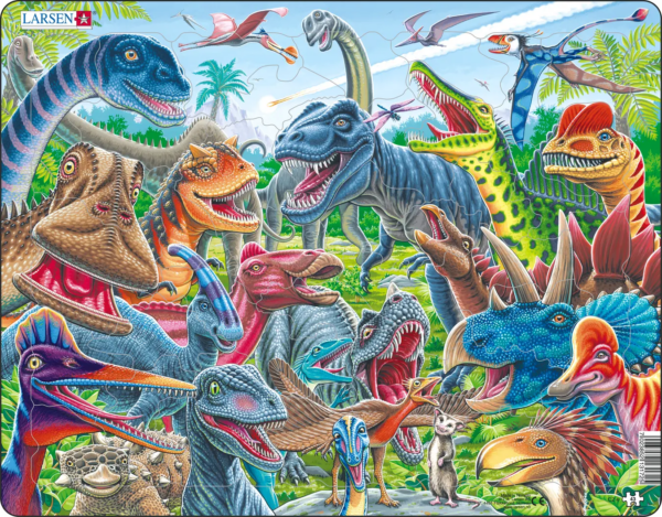 Cheerful Dinosaurs 43p kehyspalapeli, Larsen