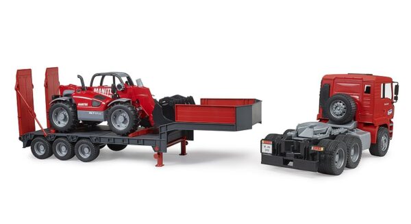 BRUDER 02774 MAN TGA -kuljetusrekka ja Manitou MLT 633 kurottaja - Image 2