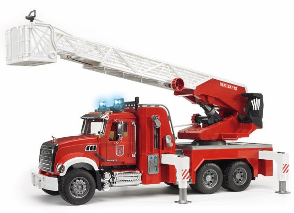 BRUDER 02821 MACK Granite paloauto tikkailla ja äänellä