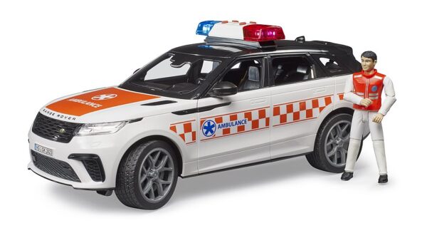 BRUDER 02885 Range Rover Velar ambulanssi ja hahmo