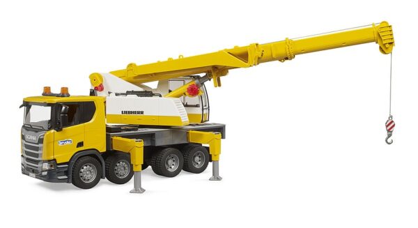 BRUDER 03571 Scania Super 560R Liebherr Nosturiauto äänellä ja valolla - Image 3