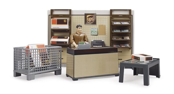 BRUDER 62250 UPS-myymälä, hahmo ja tarvikkeet