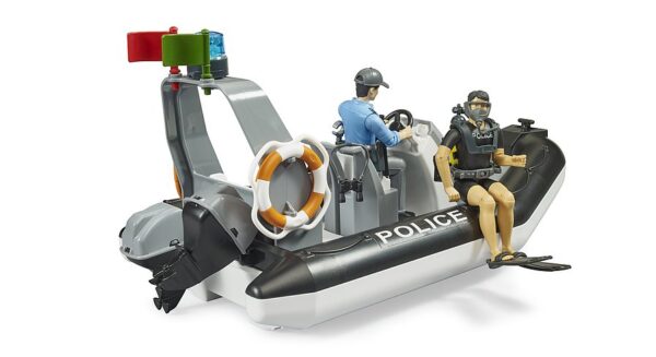 Bruder 62733 Poliisivene kahdella hahmolla ja varusteilla - Image 2