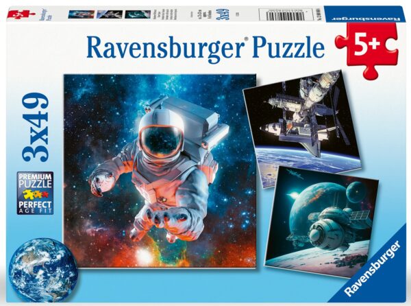 Space palapeli 3x49 palaa, Ravensburger