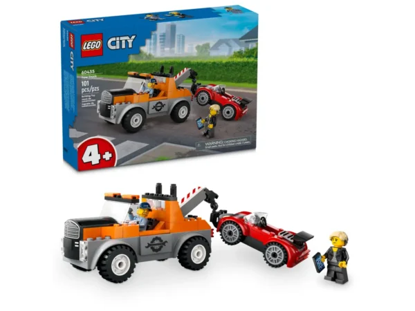 LEGO City Hinausauto ja urheiluautokorjaamo 60435