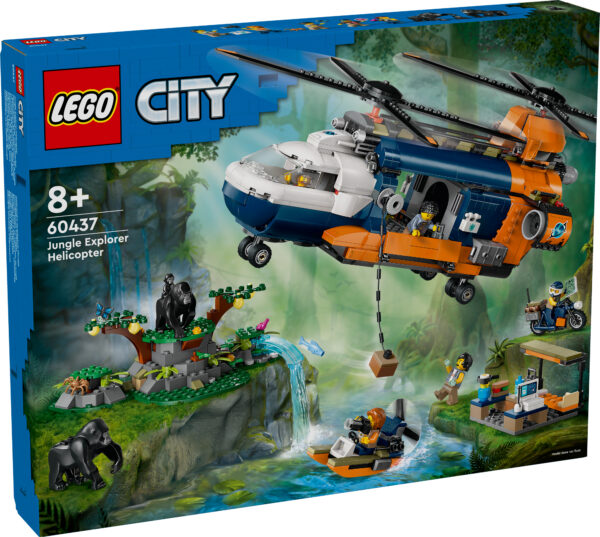 LEGO City Viidakkotutkijan helikopteri leirissä 60437L