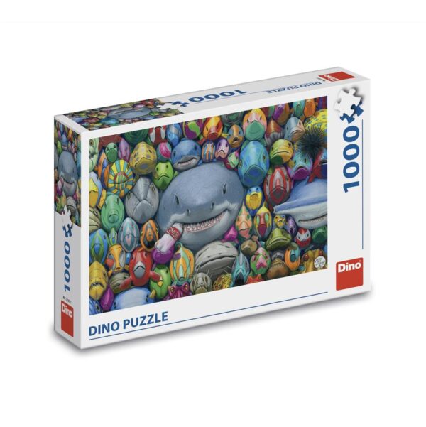 Värikkäitä kaloja, palapeli 1000 palaa, Dino