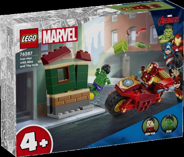 LEGO Super Heroes Iron Man, moottoripyörä ja Hulk 76287L
