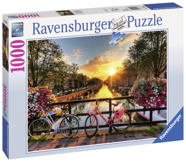 Polkupyöriä Amsterdamissa, palapeli 1000 palaa, Ravensburger