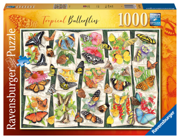 Eksoottisia perhosia, palapeli 1000 palaa, Ravensburger