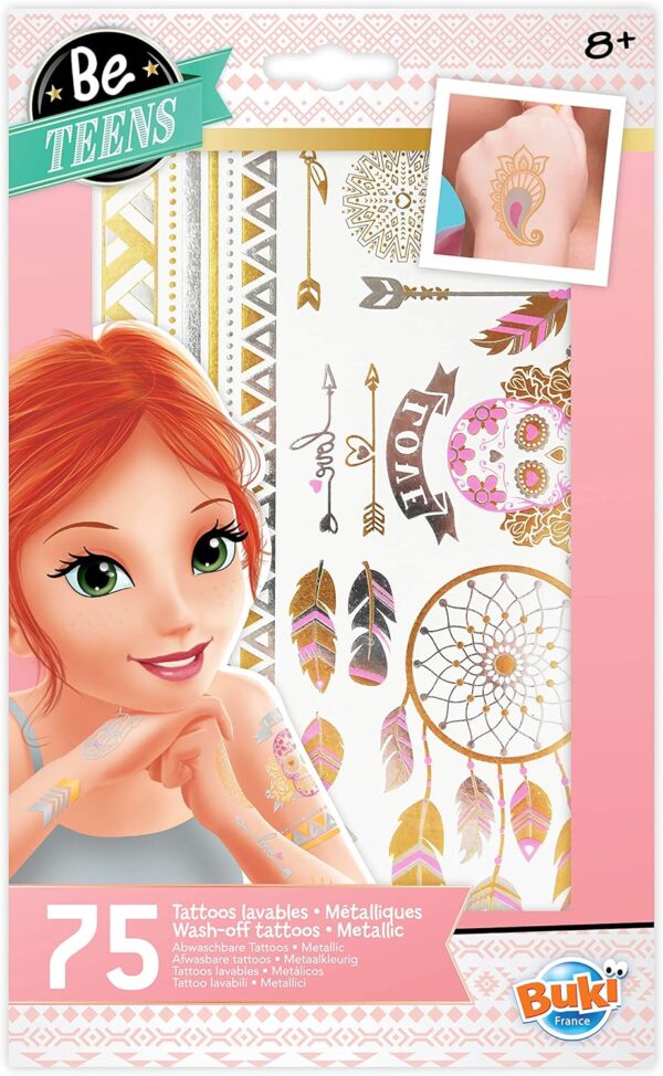 Buki Washable Tattoo 75 pc - Metallic