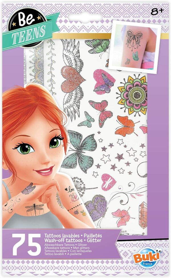 Buki Washable Tattoo 75 pc - Glitter