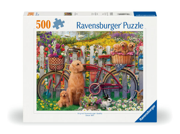 Ravensburger Puzzle 500 Pieces: Cute Dogs In The Garden