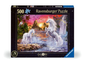 Ravensburger Glow In The Dark Puzzle 500 Pieces: Unicorns at the River